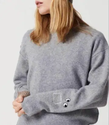 UNIQLO ANYA HINDMARCH 그레이 니트 스웨터 3XL