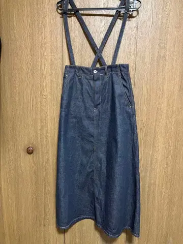 플라주 plage 데님 서스펜더 스커트