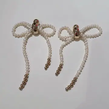 LATUA STELLA 펄 귀걸이 Tie me 리본 귀걸이