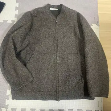 BEAUTY &YOUTH 부클레 더블 지퍼 블루종 S 그레이