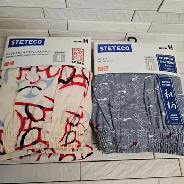 유니클로 스테테코 x 2 가부키 패턴 & 일본풍 패턴 새상품 미사용