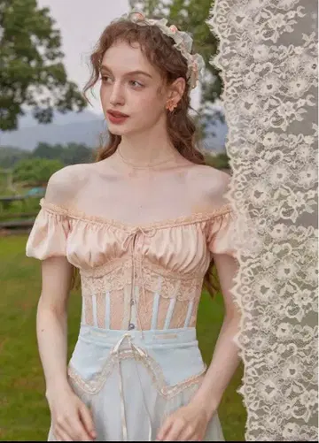 lacemade [피치 베일] 코르셋 xs