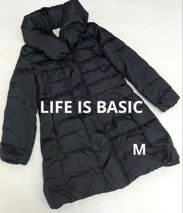 [ 라이프 이즈 베이직 ] LIFE IS BASIC 다운 코트 M 블랙