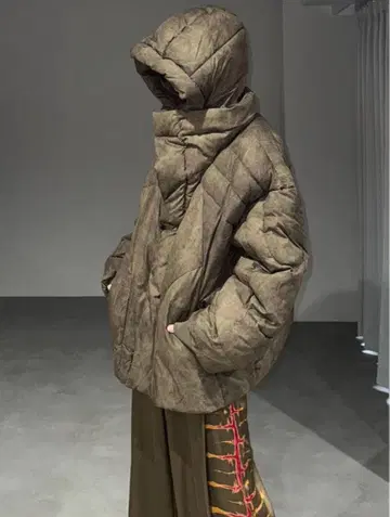 구제 의류 오버 사이즈 다운 자켓 퍼프 자켓