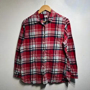 UNIQLO 체크 셔츠 겨울 심플 비비드 컬러 베이직