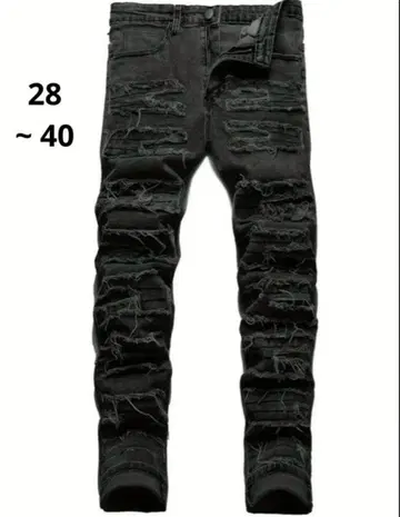 US UK drip hip hop 블랙 데미지 스키니 드릴 y2k