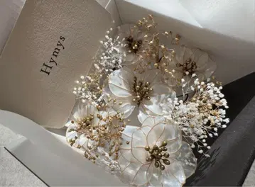 [ 머리 장식 ] 플라워 헤어 액세서리 골드(L 핑)