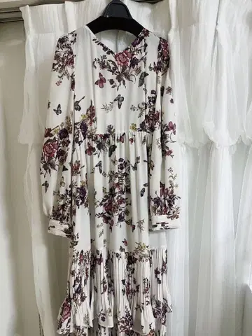 꽃무늬 긴팔 롱 원피스 snidel