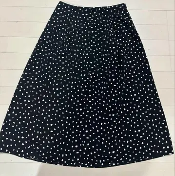물방울 패턴 롱 스커트