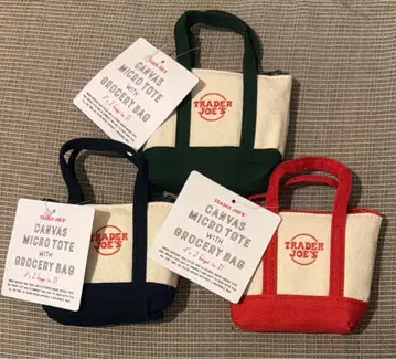 TRADER JOE'S 마이크로 토트 에코백 3개 세트
