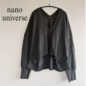 나노 유니버스 V넥 니트 돌먼 숏 기장 nano universe