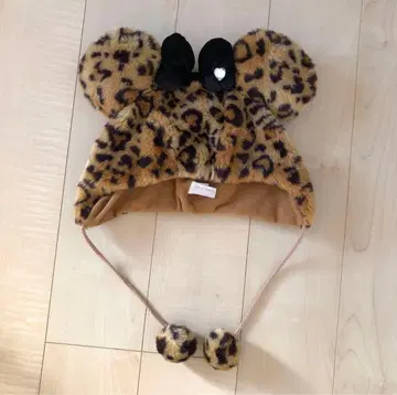 레오파드 무늬 미니 마우스 모자