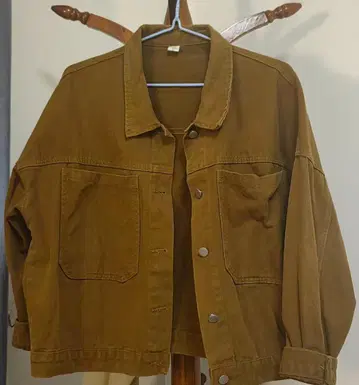 브라운 버튼 자켓 여성용 M