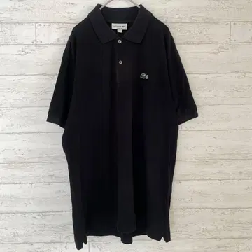 라코스테 LACOSTE 피케 셔츠 [ M ] 원 포인트 와펜 무지 일본제