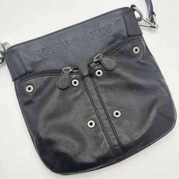 [ 새상품급 ] EMPORIO ARMANI 숄더백 천연 가죽 블랙