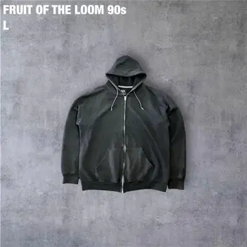 Fruit of the Loom 90s Zip Hoodie Black L