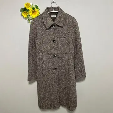 a.v.v standard 울 혼방 코트 롱 코트 브라운 계열 38