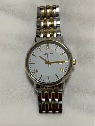 CITIZEN 쿼츠 손목시계 화이트 다이얼