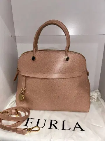 FURLA 핑크 가죽 숄더백
