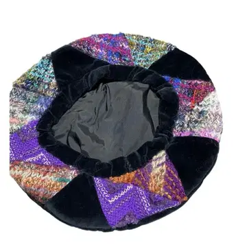 빈티지 패치워크 베레모 벨로아 itimi 개성 화가 아트