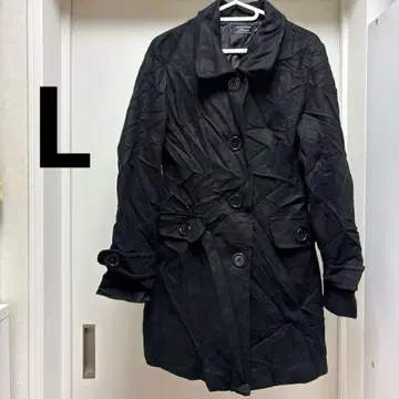 구제 의류 블랙 코트 카라 부착 [ L 사이즈 ]