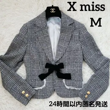 X MISS 키스미스 테일러드 자켓 리본 레이스 M 졸업식 졸업