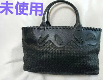 미사용 핸드백 가죽 메쉬 블랙