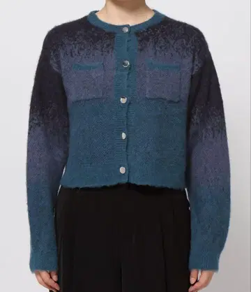 HARE 그라데이션 모헤어 숏 가디건 FREE