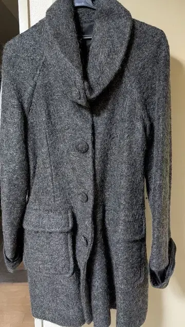 그레이 울풍 롱 코트