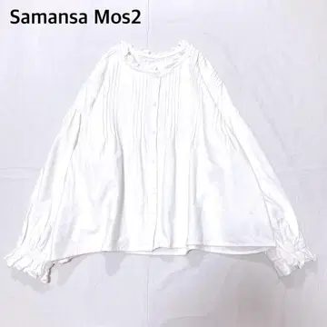 [ 새상품급 ] 사만사 모스모스 SM2 옷깃 프릴 x 핀턱 긴팔 블라우스
