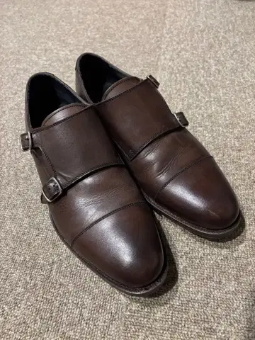 NEW YORKER 더블 몽크 스트랩 신발 다크 브라운