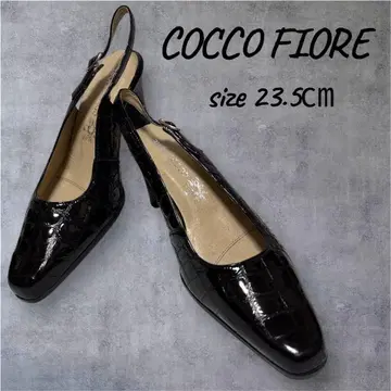 새상품급 COCCO FIORE 크로커다일풍 백 벨트 펌프스 23.5cm