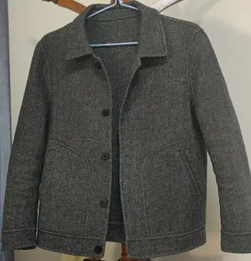 그레이 헤링본 울 자켓 L