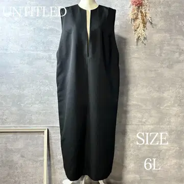 언타이틀 슬래시넥 오버롤 스커트 빅 사이즈 6L 블랙