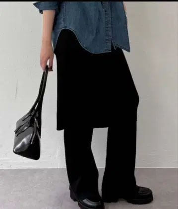 니트 스커트 팬츠 세트 라운지 드레스