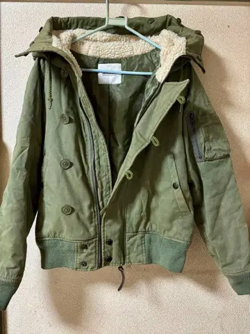 BEAMS BOY 모즈 숏코트 자켓 카키