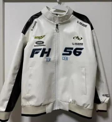 바이커 자켓 화이트