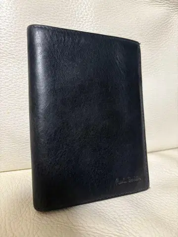 Paul Smith 여권 케이스 장지갑 블랙 천연 가죽 멀티 스트라이프