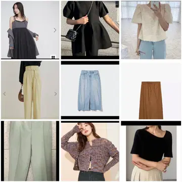 여성용 상의 & 하의 & 원피스 9종 세트