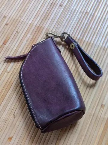 Ryu 천연 가죽 키케이스 퍼플