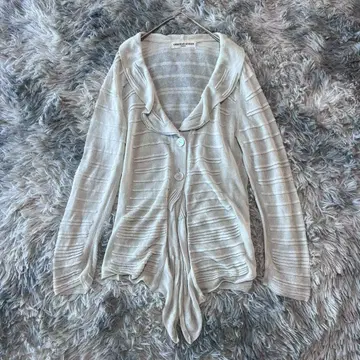 크리스찬 오자르 니트 가디건 [ S~M 상당 ] 아이보리 일본제 마 혼방