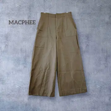[ 투모로우랜드 맥피 ] 와이드 팬츠 일본제 브라운 울 혼방 캐주얼