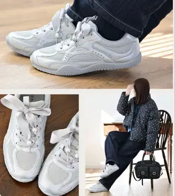 시마무라 MUMU&Co 콜라보 실버 스니커즈 M 사이즈