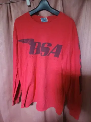 빈티지 BSA 로고 락커즈 로카빌리 바이커 긴팔 티셔츠