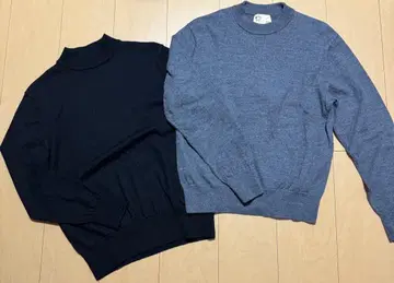 나노 유니버스 울 남성용 니트 세트 모크넥