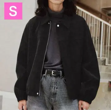 WYM LIDNM FAUX SUEDE ZIP BLOUSON S 사이즈