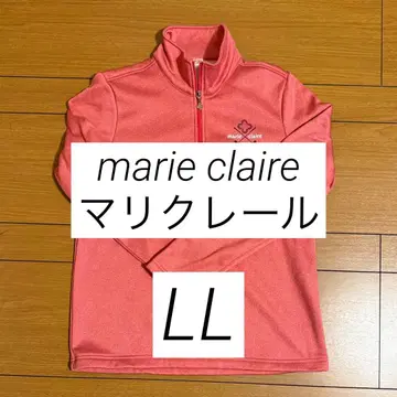 빅 사이즈 marie claire 핑크 하프 지퍼 긴팔 셔츠 LL