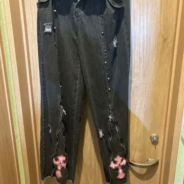 다크 그레이 데님 지퍼 포함