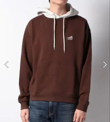 미사용 새상품 컨버스 후디 스웨트 후드티 M 브라운 x 그레이 후드티