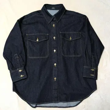 택 포함 25AW 저널 스탠다드 레사주 오버 사이즈 데님 셔츠